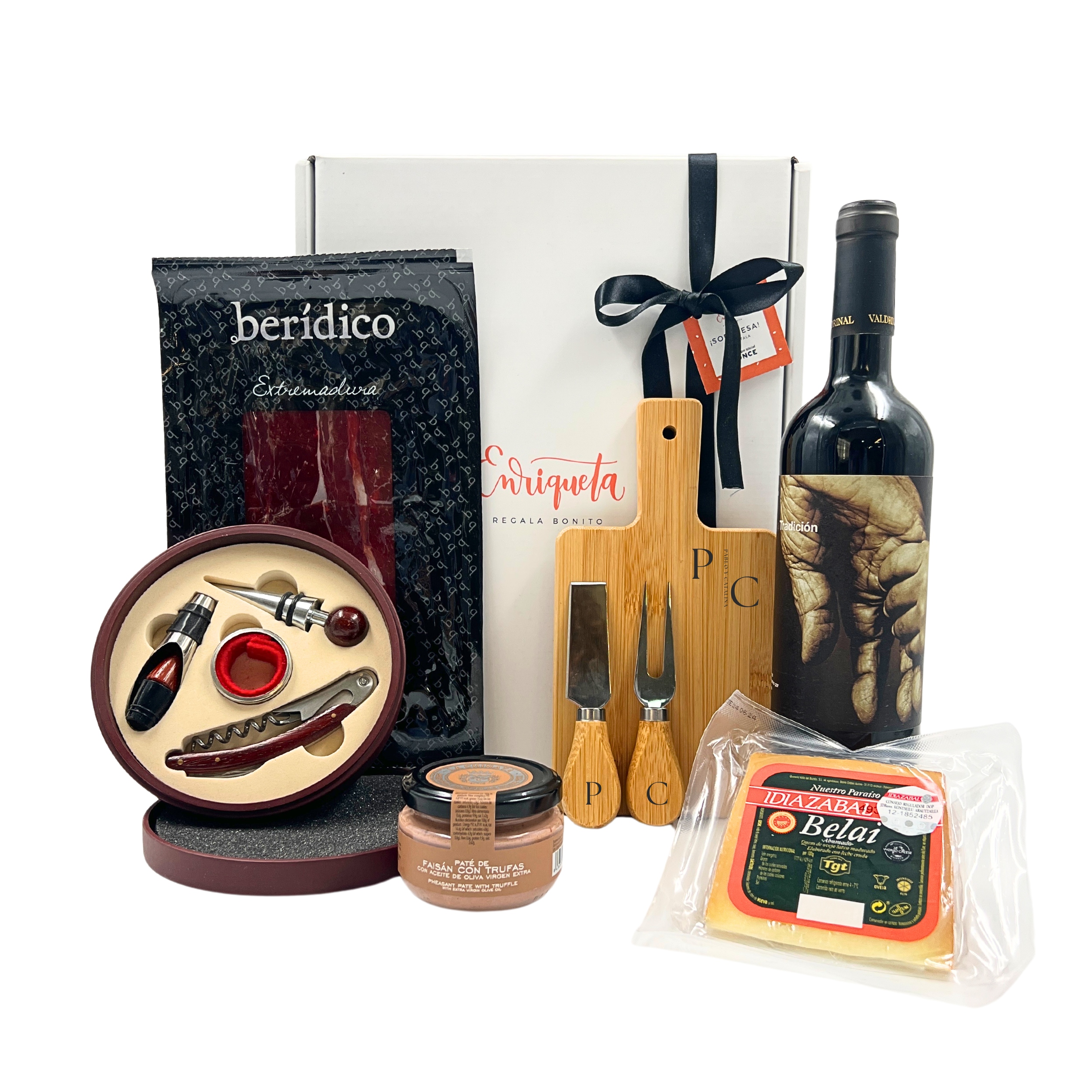 Cesta Gourmet Jamón, Queso y Vino, , large image number null